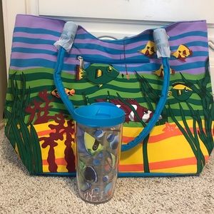 NWT Beach Bag & Tervis Tumbler